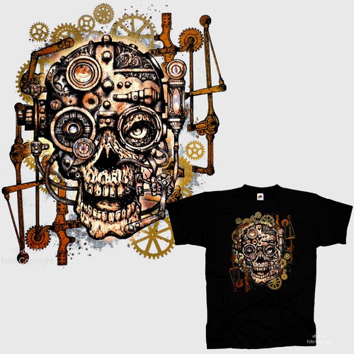Steampunk shirt android - steampunk, t-shirt