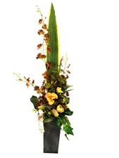 Orchideengesteck Rostbraun