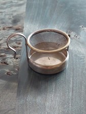 Altes Teesieb mit Tropfschale  "das Schwebende" Silber? Versilbert? 