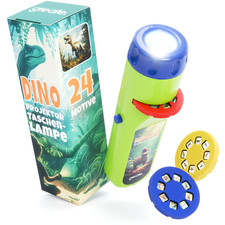 greate Taschenlampe Dinosaurier Kinder - Dino Projektor Lampe mit 24 Bildern