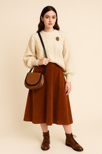 Vintage Florence Saddle Bag 60er Schultertasche Leder braun Italien crossbodybag