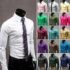 Herren Slim Fit Hemd Business