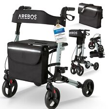 AREBOS Alu Rollator klappbar Leichtgewichtsrollator Laufhilfe Gehhilfe Gehwagen 