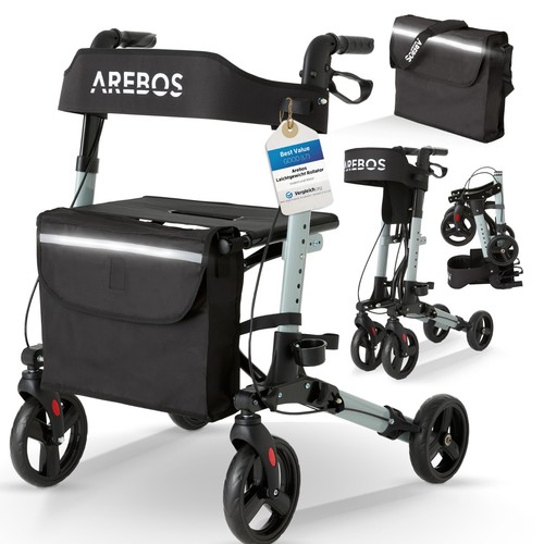 Arebos alu rollator klappbar - arebos,