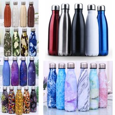 1l/0.5l Edelstahl-Trinkflasche Isolierflasche Wasserflasche Thermosflasche Flask