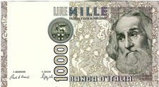 Italien Banknote Schein 1000