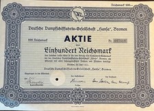 Deutsche Aktie  100 Reichsmark