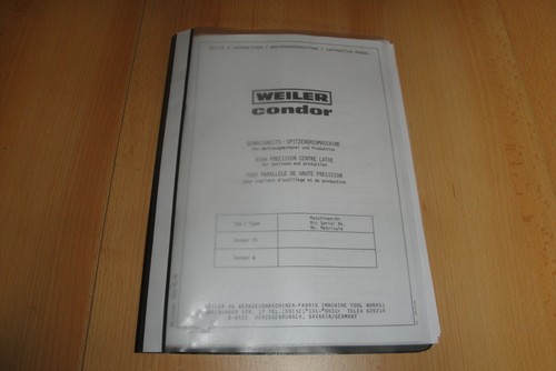 Weiler drehmaschine condor - drehmaschine,
