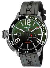 U-Boat Sommerso Automatik Edelstahl Gummi Datum Taucher Herren Uhr 9520