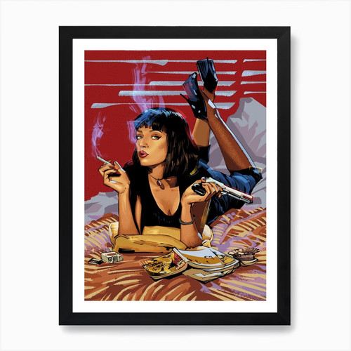 Pulp fiction tarantino mia gun - pulp,