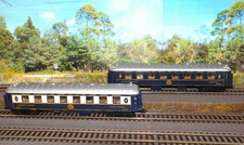 LIMA H0:    CIWL - ORIENT - EXPRESS  Zug, 2 Ergänzugswagen, blau/ beige Ep.II