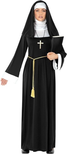 Damen schwarz nonne kostüm - damen, +