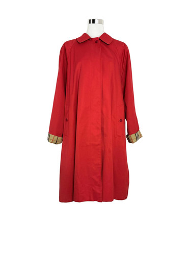 Vintage burberry car coat - burberry, red