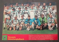 16 original Autogramme auf Mannschaftsbild Borussia Mönchengladbach,1976,Kicker