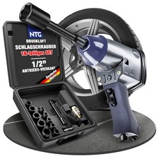 Druckluft Schlagschrauber Set 14 tlg 1/2" 310Nm Luftdruck Reifenwechsel + Koffer