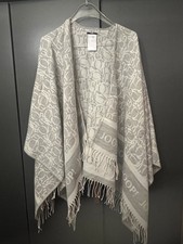 JOOP! Schal Tuch Poncho zum umhängen Hellgrau Einheitsgrösse