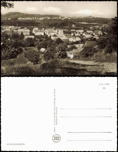 Ansichtskarte wildflecken - ansichtskarte,