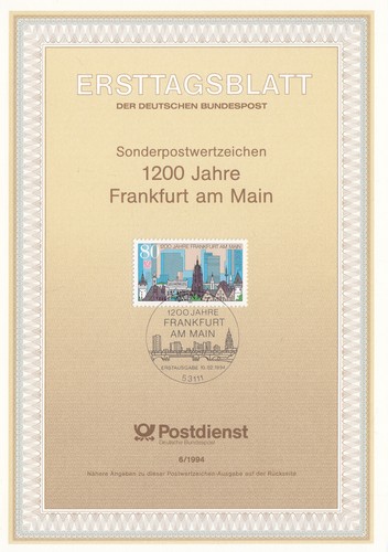 Ersttagsblatt 1994 1200 - ,