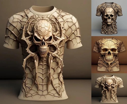 Neu herren totenkopf spinne - herren, 3d