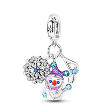 925 Silber Charms Armband Geschenk Damen Winter Weihnachten Schnee Engel Frau