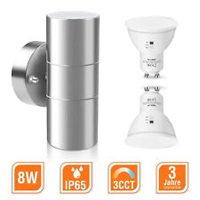 8W LED Wand Leuchte Edelstahl