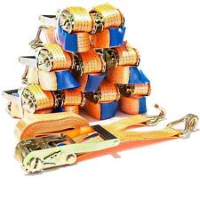10 x Spanngurte mit Ratsche und Haken 5t 5000kg 8m Meter Spanngurt Zurrgurte LKW