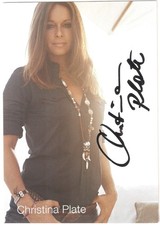 CHRISTINA PLATE - Originalautogramm !!!