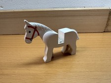 Lego Pferd weiß braune Zügel