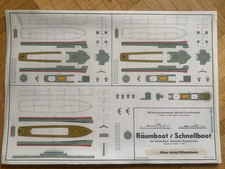 Räumboot Schnellboot  Jade-Verlag Wilhelmshaven 1:250 Modellbaubogen