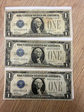 3 x USA 1 $ Dollar 1928  Blue