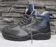 COFRA TRAIL Sicherheitsstiefel Arbeitsschuhe Schwarz/Blau S3 Gr.42 UK 8 wNeu