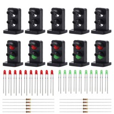 10 Set Spur H0 1:87 LED rot