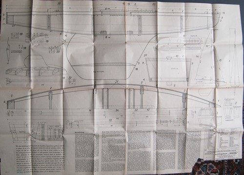Schiffsmodellbauplan