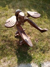 Handgeschnitzte Afrikanische Holzskulptur – Abstrakte Figur, Premium-Deko