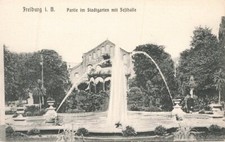 743556) AK Freiburg - Partie im Stadtgarten mit Zelthalle 