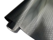 22€/m² Carbon Honigwaben Schwarz Autofolie Luftkanäle 3D Car Wrapping METERWARE