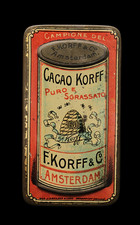 Alte Ser Selten Proben Blechdose Italienisch Cacao Korff - Amsterdam Echantillon