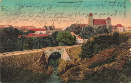 Rastenburg stadtansicht - ak,