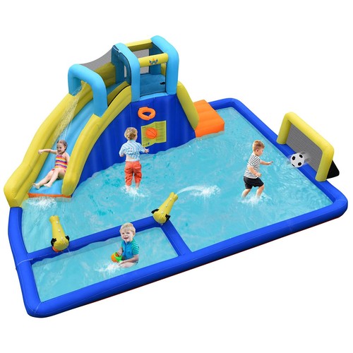 Hüpfburg mit wasserrutsche - mit,