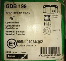 90R-01024/362 Lucas neu Opel Bedford Vauxhall Lotus Astra Vectra Nova Cavalier 