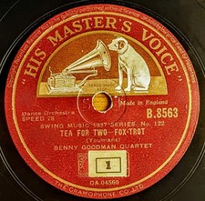 SCHELLACK The Benny Goodman Quartet Vibraphone Blues / Tea For Two His Master