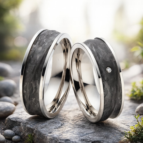 Trauringe titan carbon - trauringe,