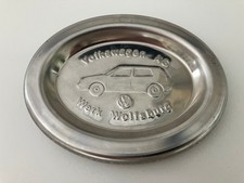 4 Stück / VW Werk Wolfsburg / VW Golf / Aschenbecher Schale Edelstahl NEU