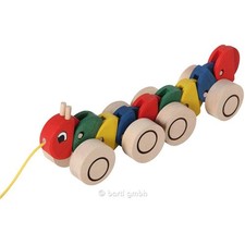 Bino Ziehtier Raupe Holz ab 3