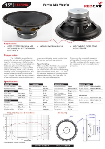 Midwoofer chassis 15 - midwoofer,