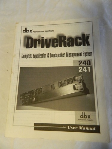 Dbx driverack 240 241 - dbx,