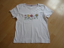 Nachtwäsche Schlafshirt Gr. 42/44 L von Queentex  Damen  Kurzarm weiß