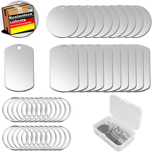 Edelstahl anhänger set - set, 20