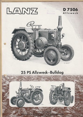 Traktor prospekt lanz - d, 7506