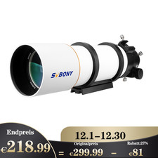 SV48P Teleskop 90mm F5.5 Refraktor Achromatisches Double Speed Okularauszug OTA